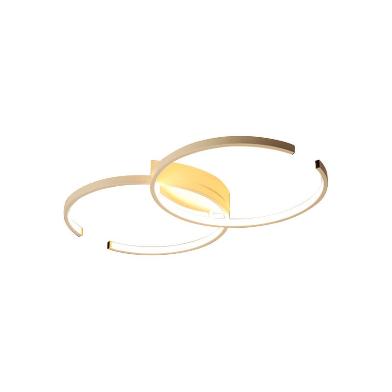 Black e nero/nero a forma di C Aitura del soffitto Simplicity LED LED ACRILICE Luce soffitto semi-filo in luce calda/bianca/naturale