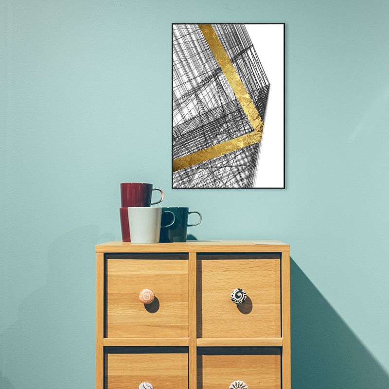 Toile de grands bâtiments de Style moderne, décoration murale texturée de couleur claire pour chambre d'amis