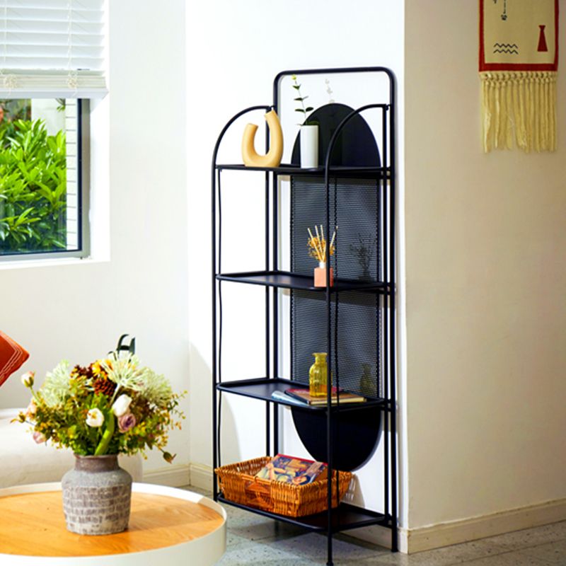 Modern Style Bookcase Etagere Open Back Metal Bookshelf for Home