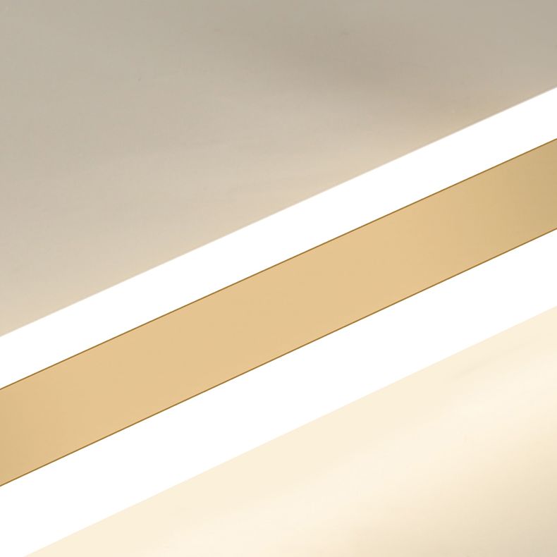Gold Rectangular LED Semi Flush Monte en moderna luz de techo interior acrílico de estilo conciso