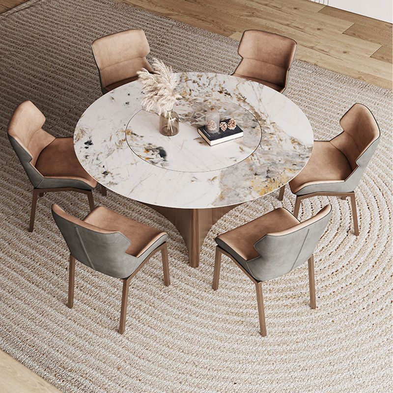 Modern Dining Table Set 1/4/5/7 Pieces with Metal Base Kitchen Furniture Set