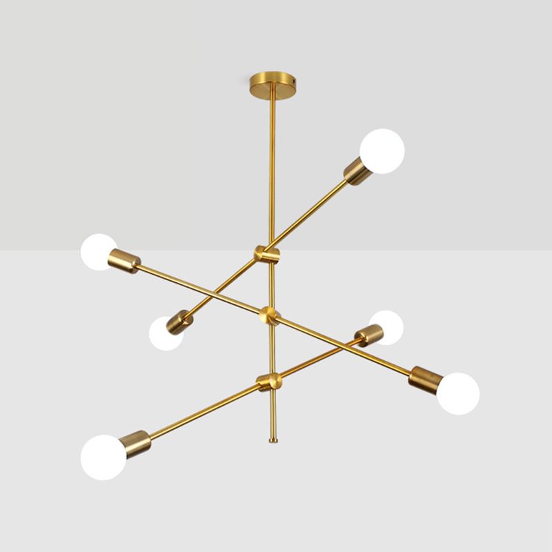 Gold Modern Style Chandelier Pendant Light Stacked Shape Metal Pendant Lighting