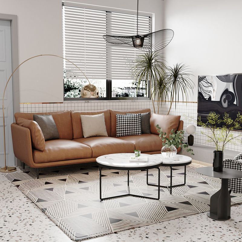 Modernisme Standaard Sofa 3/4-zitplaatsen Tuxedo Arm Sofa voor woonkamer