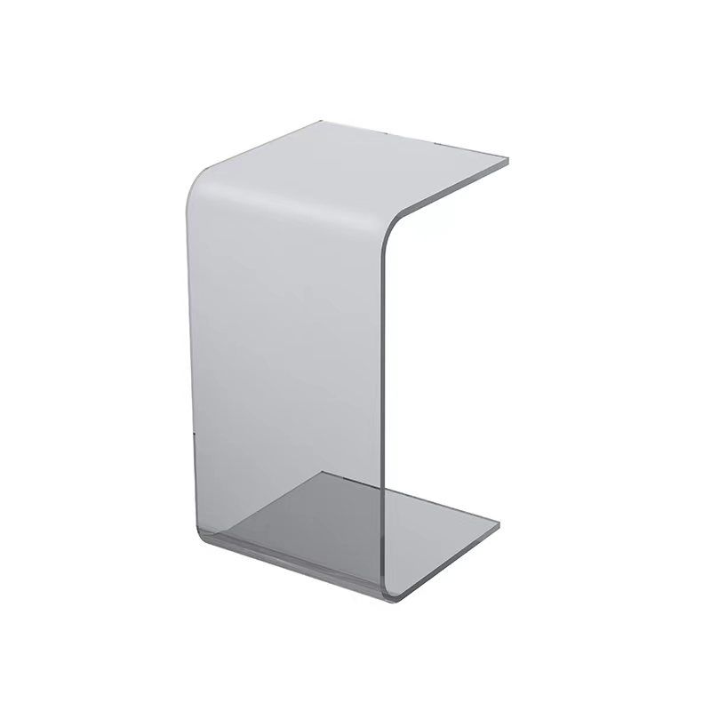 Acrylic Living Room Side Table Square C-shape Side End Snack Table