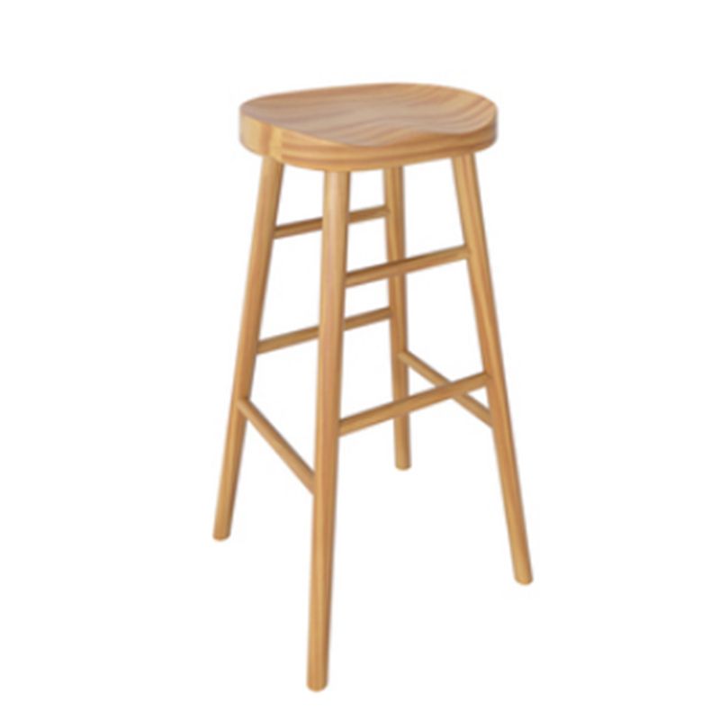 1/4 Pieces Modern Rectangle Solid Wood Bar Table with High Stools