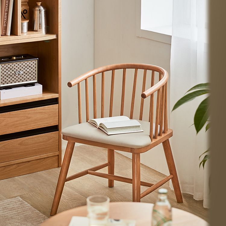 Contemporary Home Dining Chair Solid Wood Slat Back Dining Chair