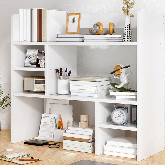 Modern Standard Wooden Bookcase Open Back Bookshelf for Living Room