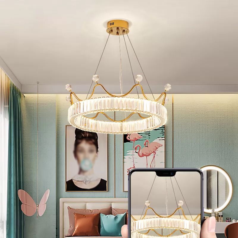 Camera da letto per bambini Luci a sospensione a sospensione Cristallo contemporaneo Lampade sospese