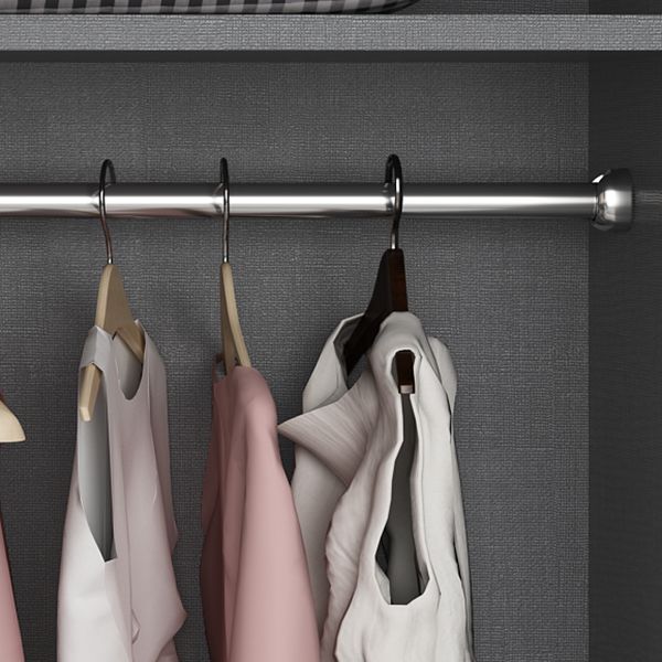 Contemporary Style Wood Wardrobe White Colour Wardrobe Closet with 1 Drawer