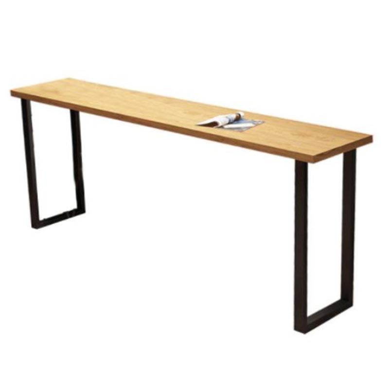 Modern 1/7 Pieces Bar Table Set Rectangle Pine Wood Counter Table with Stools for Balcony