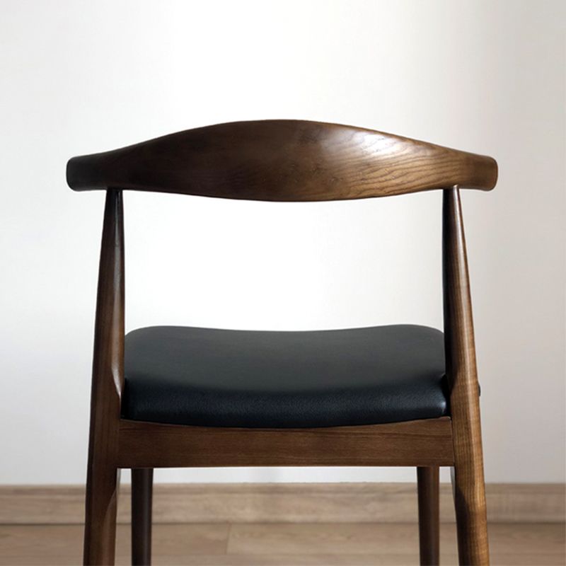 Chaises de salle à manger contemporaines en bois sans accoudoirs, chaise d'appoint à dossier ouvert (Ensemble de 2)