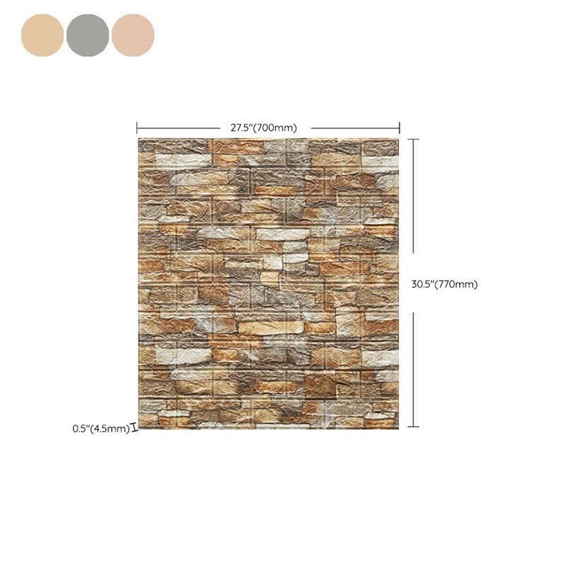 Farmhouse Wall Plank 3D Brick Bathroom Living Room Wall Panels Set of 2