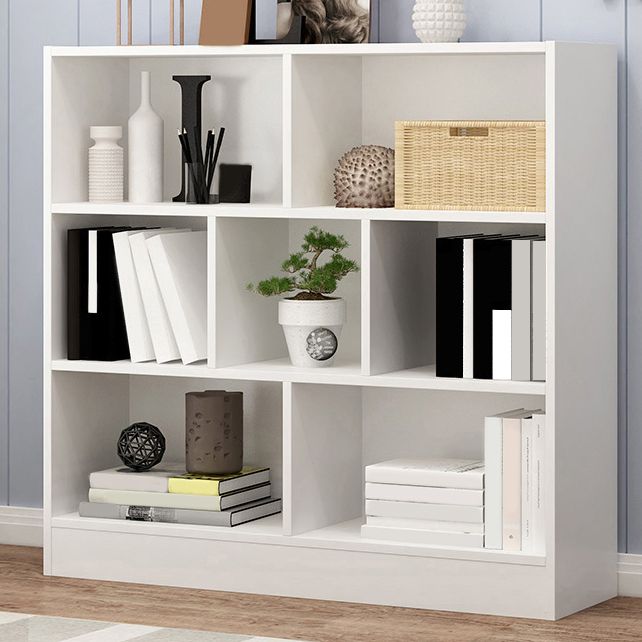 Wood Standard Bookshelf Contemporary Style Bookcase for Living Room