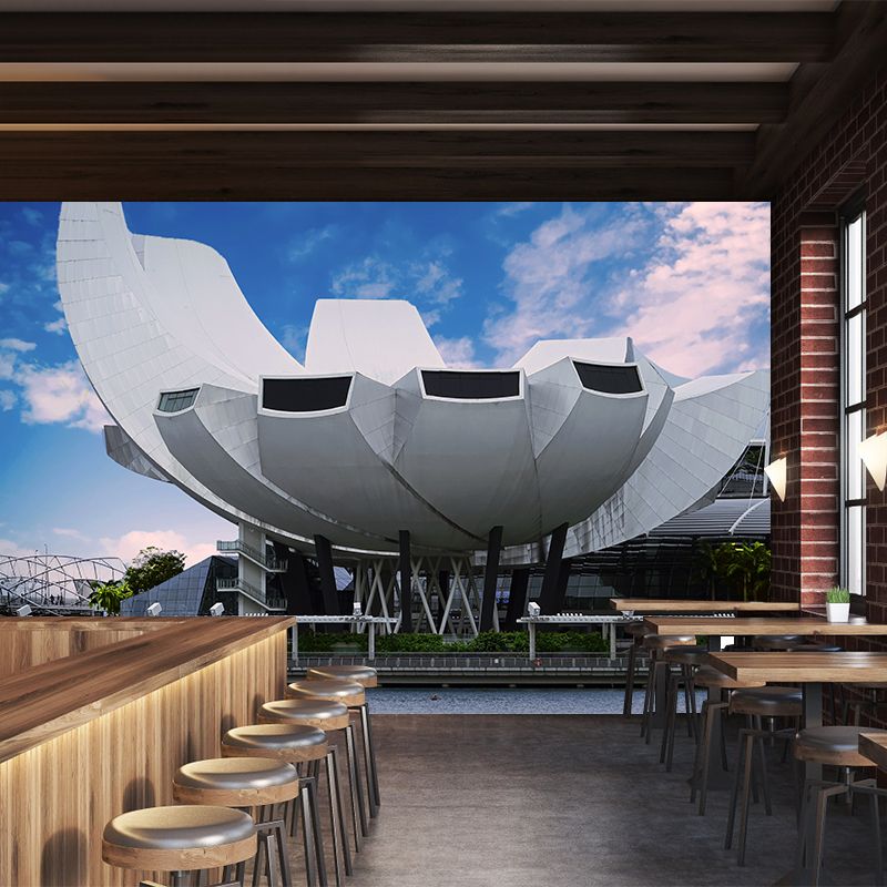 Modern Fashion City Building Murals Personalized Wall Decor for Meeting Room