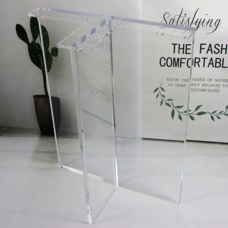 Solid Wood Dining Table Set with Acrylic Base 1/2/4/5 Pieces Dinette Set for Kitchen