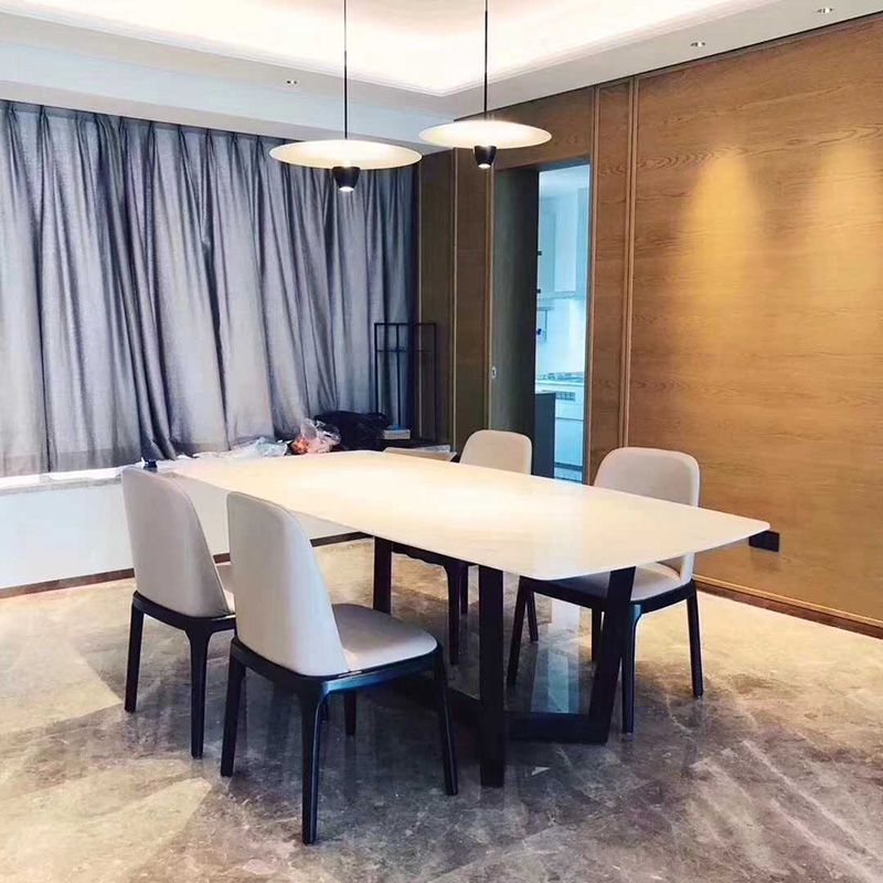 Salle à manger Neutre pendentif léger en métal noir LED de plafond simple