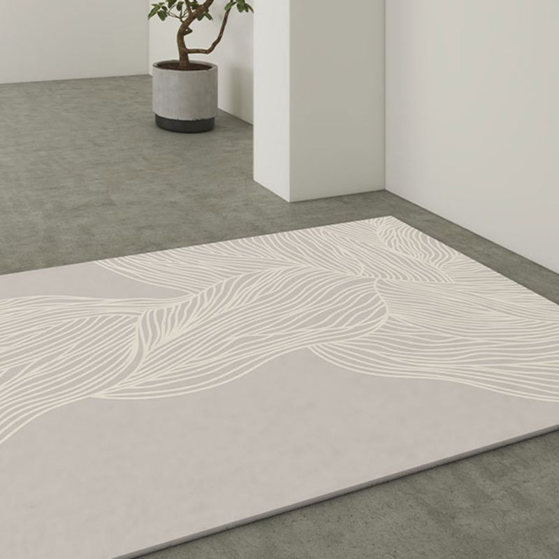 Solid Color Simplicity Area Carpet Polyester Random Stripe Indoor Rug Easy Care Rug for Living Room