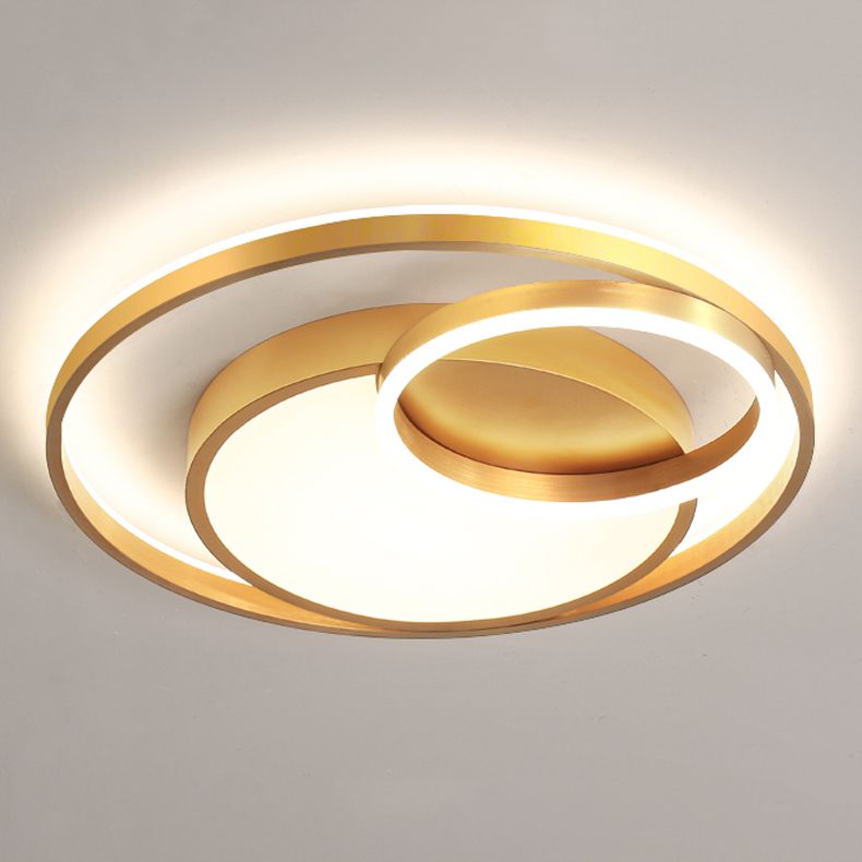 LED-Unterputz-Deckenleuchten, goldene Ring-Deckenleuchte für Schlafzimmer