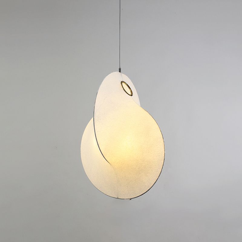 Blanc 1-Light moderne simplicité kit de lampe suspendue Pendentif en soie pour chambre à coucher