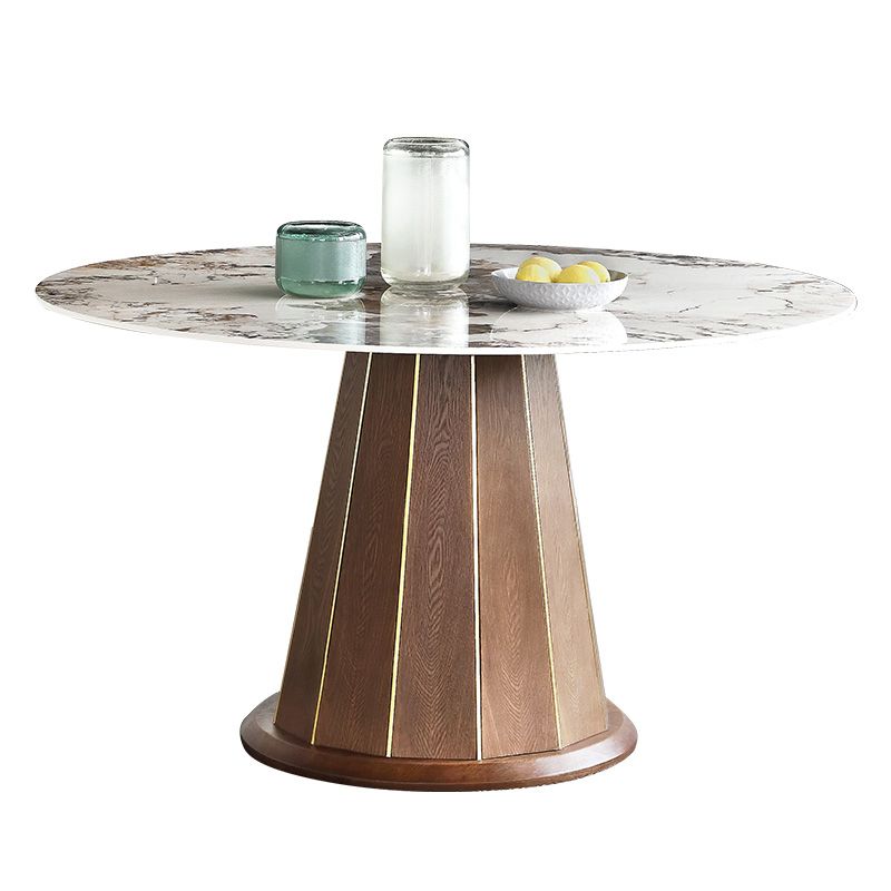 Modern Style Sintered Stone Dining Set Wood 1/4/5/7 Pieces Dining Set for Dining Areas