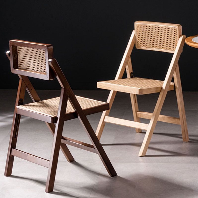 Contemporary Kitchen Chairs Dining Open Back Armless Side Chairs with Wooden Legs