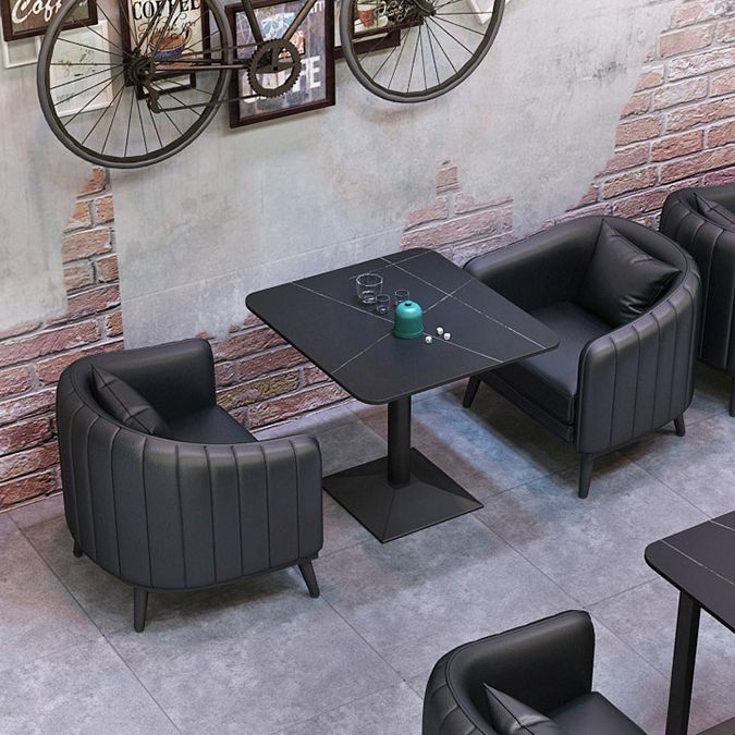 Industrial Style Dining Table Black Base Dining Table for Dining Room