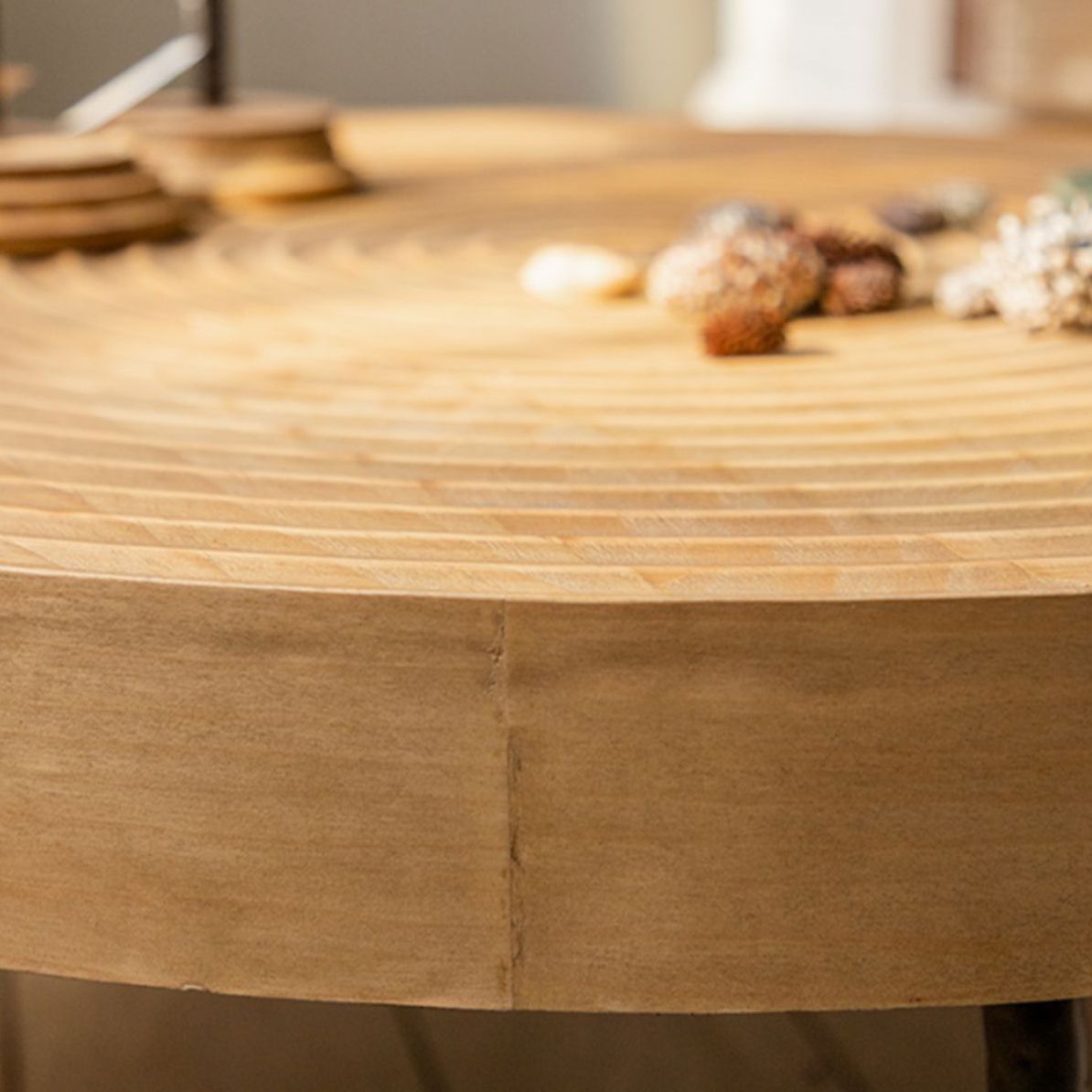 Modern Coffee Table Solid Wood Coffee Cocktail Table for Living Room