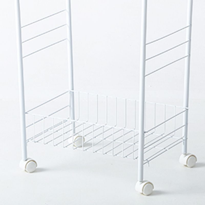 Schwarz -Weiß -Industrie -Bücherregal Etagere Bücherregal mit Zaubererrädern