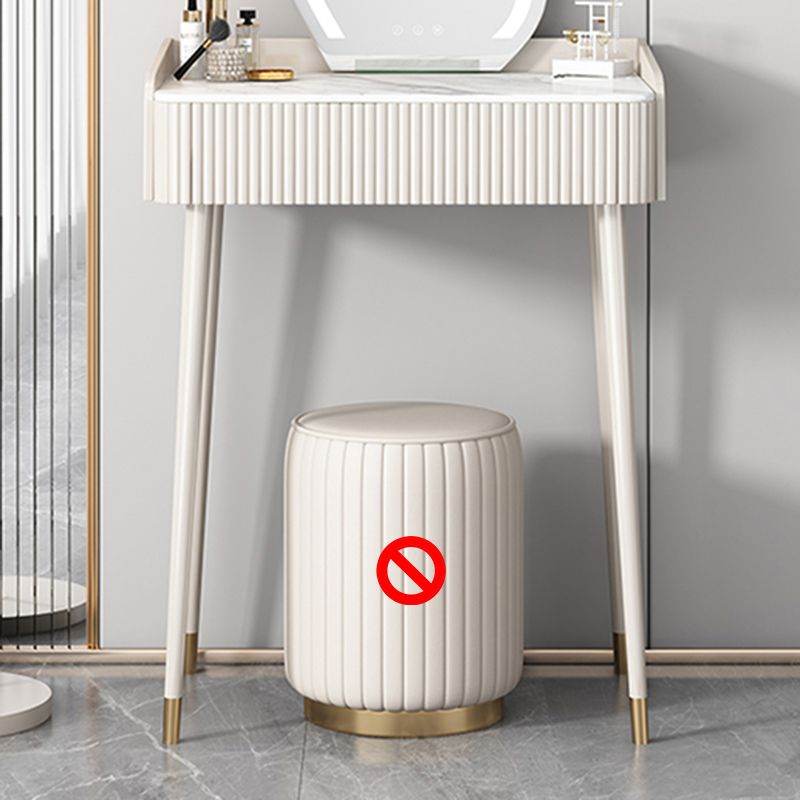 Contemporary Vanity Dressing Table Slate Top Vanity Makeup Table Set