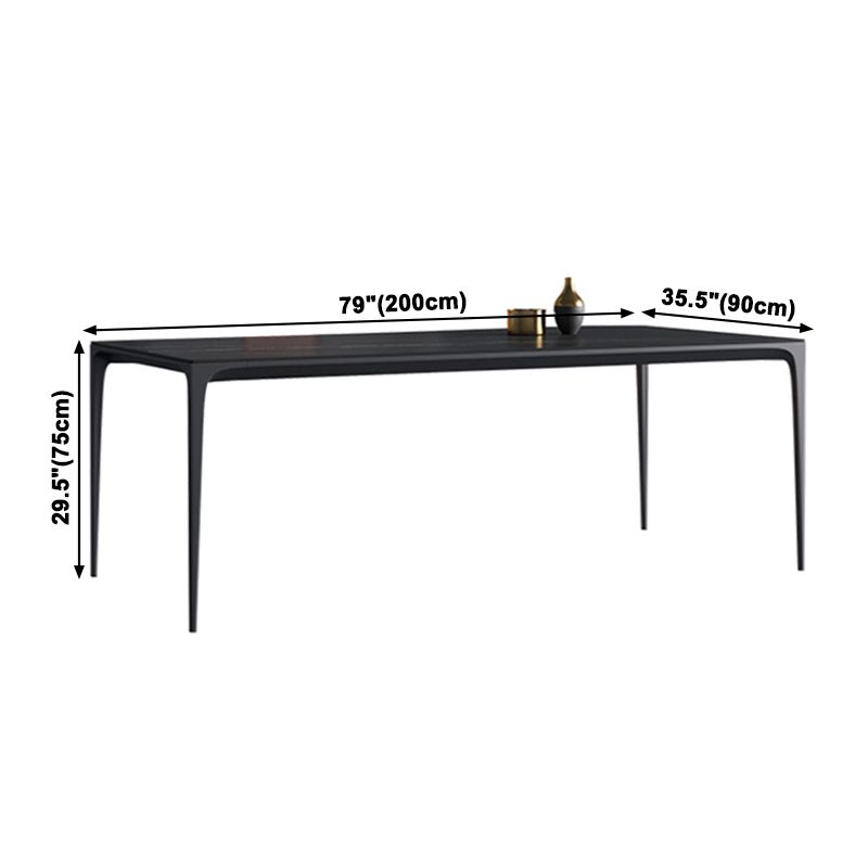 Tavolo da pranzo standard rettangolo contemporaneo tavolo da pranzo in pietra sinterizzato con base a 4 gambe
