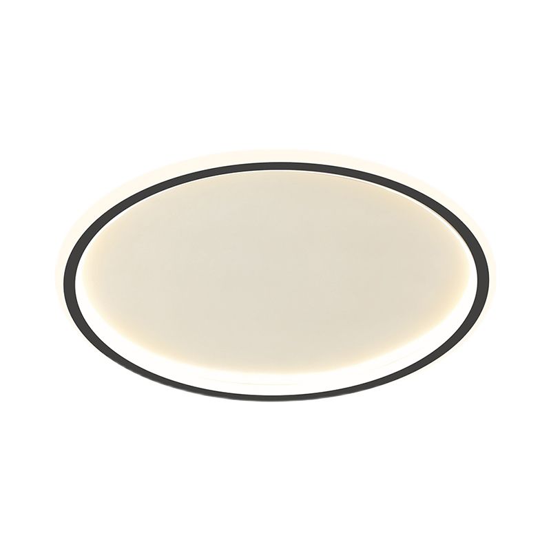 Lacquered Aluminium LED Flush Mount in Modern Simplicity Acrylic Circular Ceiling Light for Bedroom