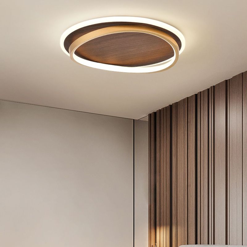 LED Modern Metal Flush Mount Oval Shape Ceiling Light with Acrylic Shade for Passage