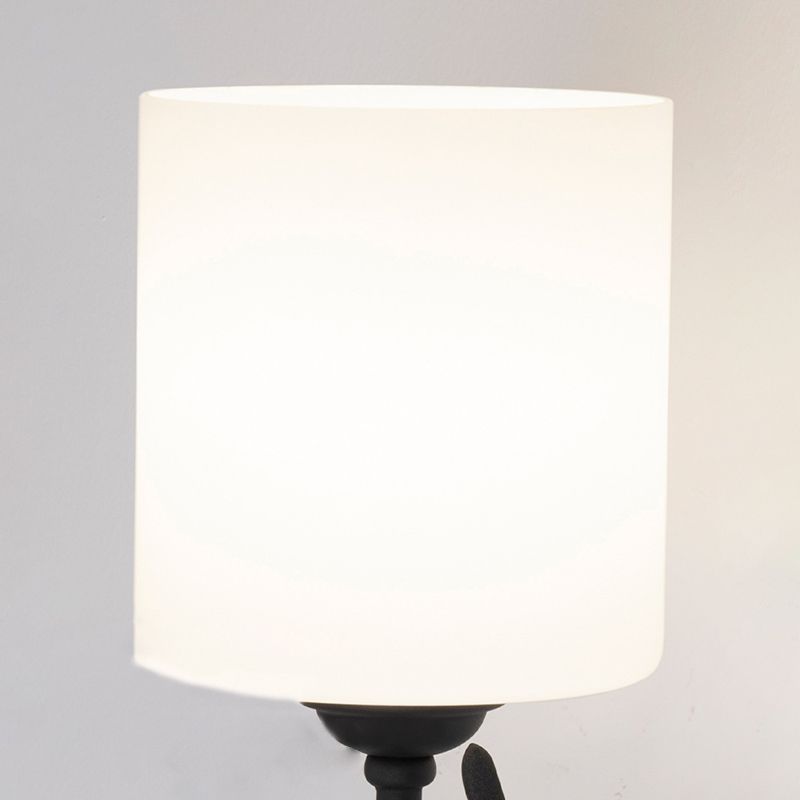 Lámpara de luz cilíndrica de vidrio de estilo simple lámpara de pared de una cabeza para dormitorio