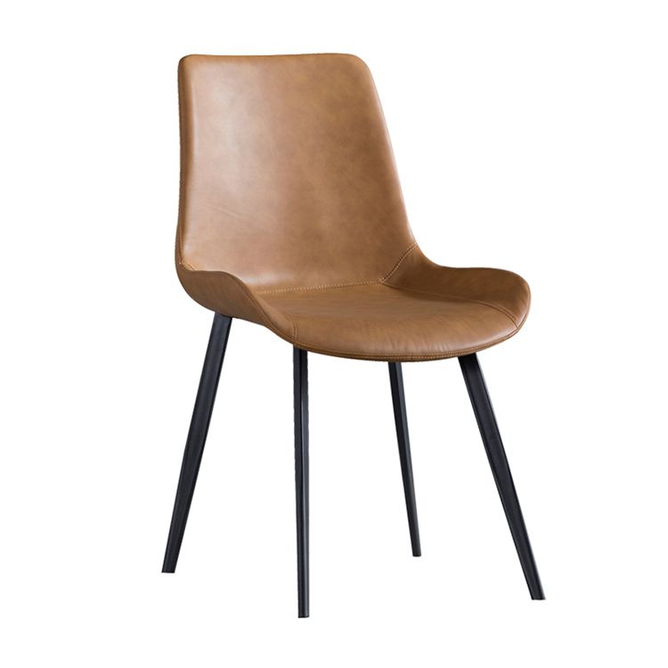 Contemporary Metal Dining Room Chairs Leather Dining Chairs for Home Use