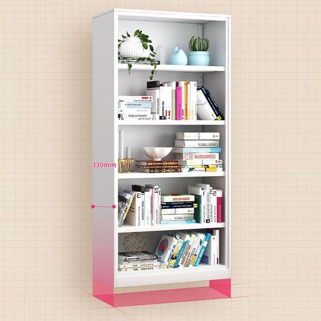 Modern Steel Bookcase Closed Back Bookshelf for Any Room, 13"W