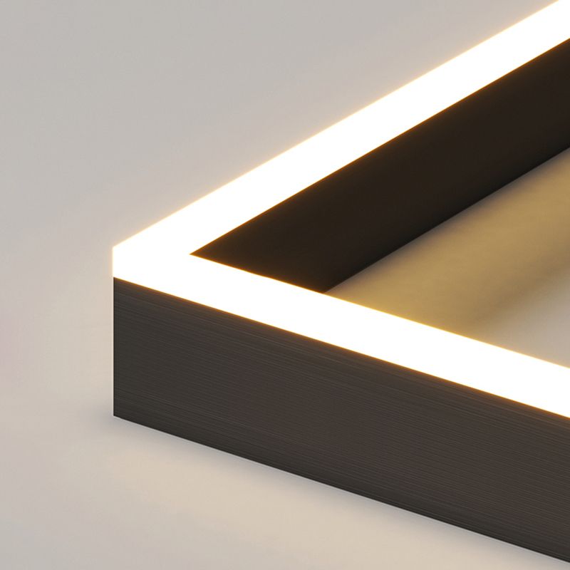 Contemporary 3-Tier LED Hanging Ceiling Lights Black Aluminum Pendant Chandelier for Living Room