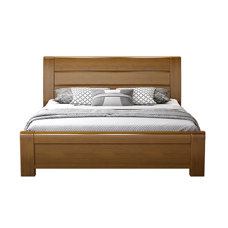 Traditional Pine Wood with Headboard Rectangular Panel Standard Bed