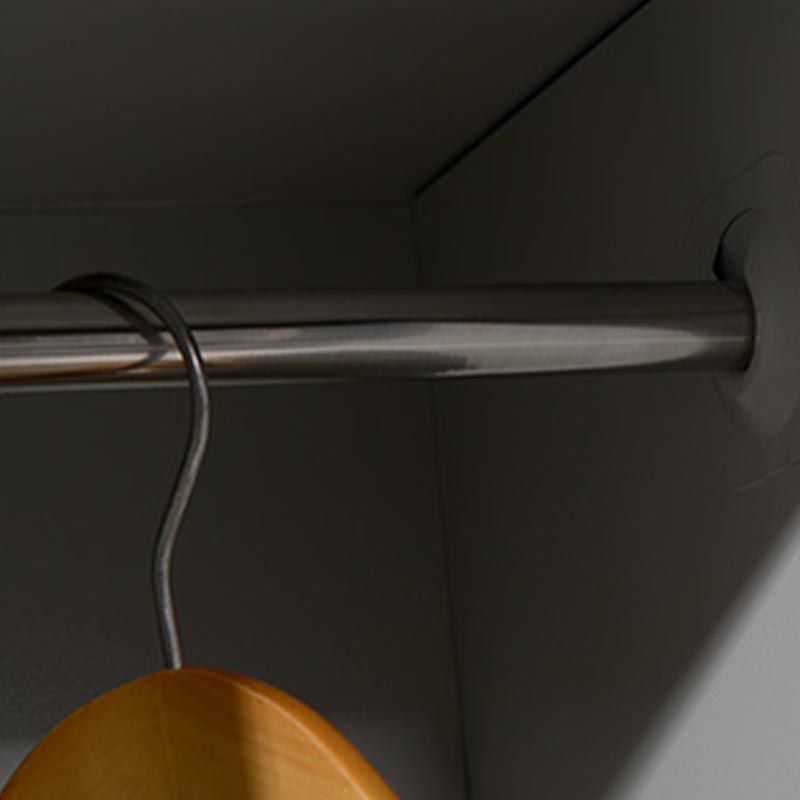 Modern White Storage Cabinet with Hinged Door Metal Cabinet for Bathroom