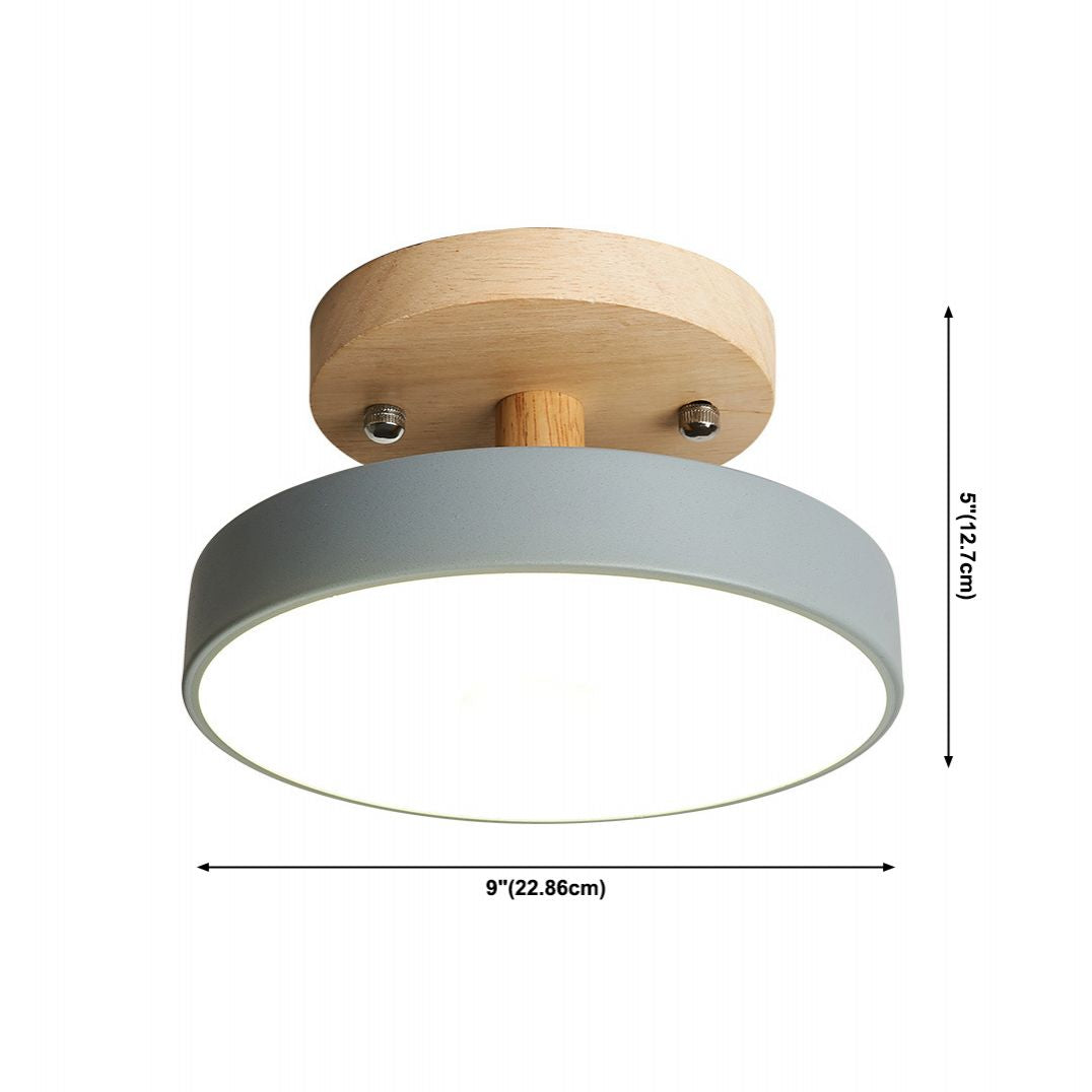 Ronde semi-inbouwlamp Macaron acryl plafondmontage kroonluchter voor slaapkamer