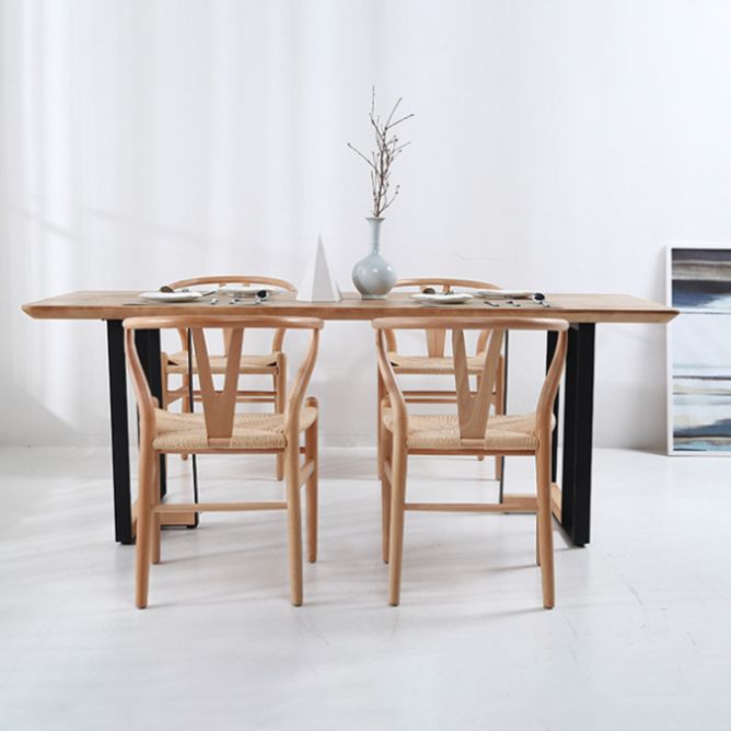 Industrialstil Essstandort Tisch Massivholz Doppelpodestmöbel