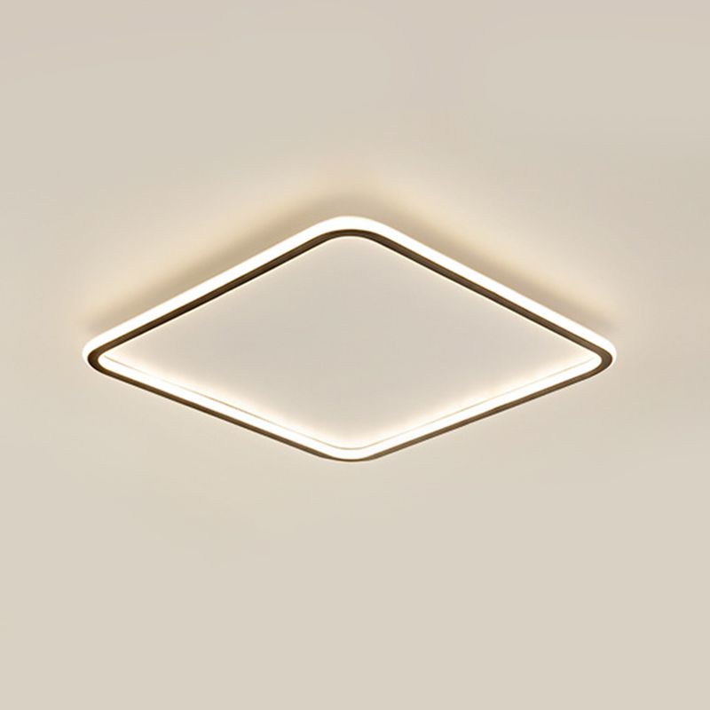 Square Flush Ceiling Light Minimalist LED Metal Close to Ceiling Lamp