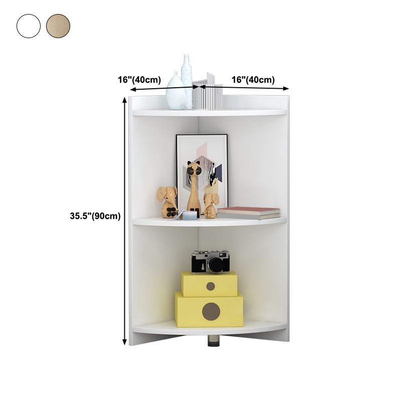 Closed Wooden Bookshelf Modern Home Living Room Multi-layer Corner Bookcase