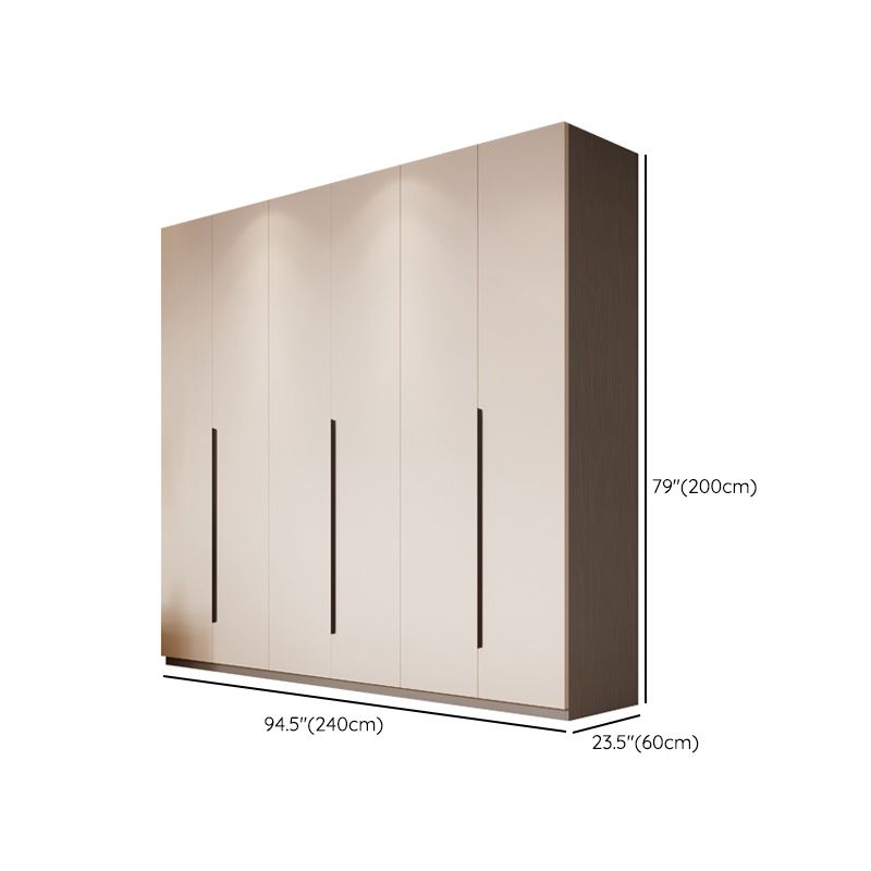 Modern Wood Wardrobe Armoire Freestanding Soft Close Doors Wardrobe Cabinet
