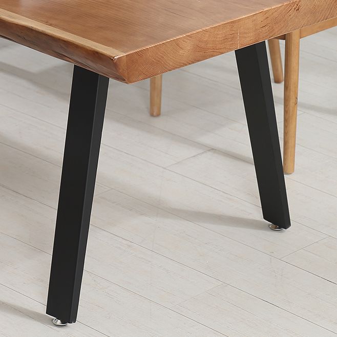 Industrial 1/2/5/7/9 Pieces Dining Set Solid Wood Dining Table with Chairs