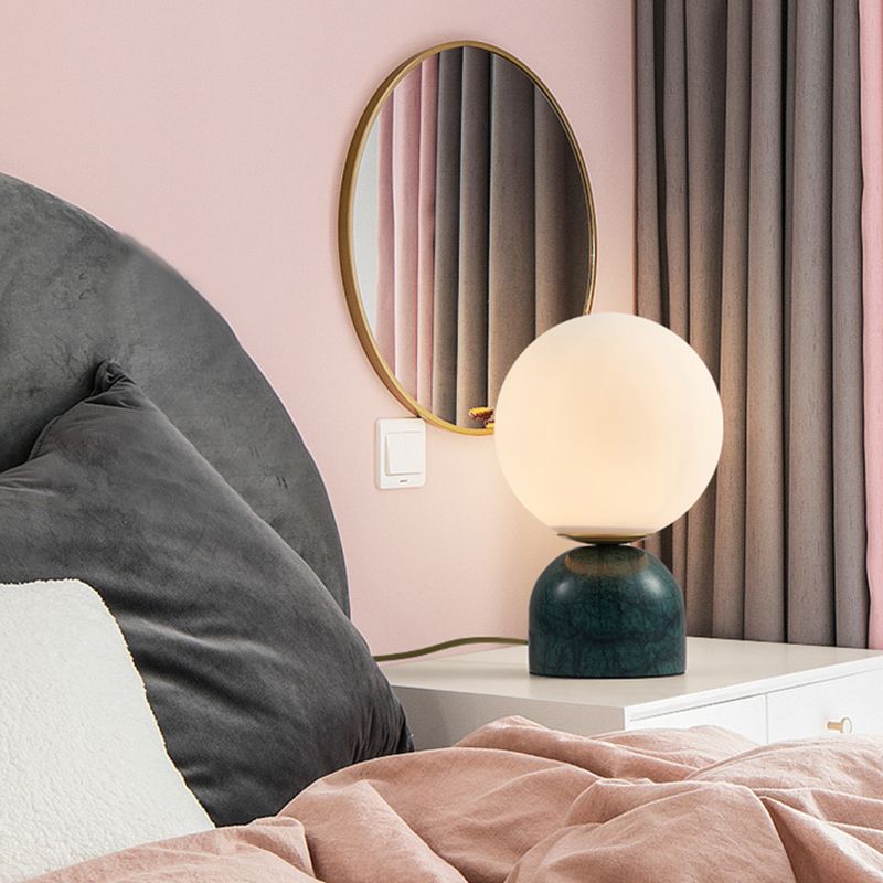 1 lampe de table de nuit géométrique légère les lampes de table en verre de style moderne