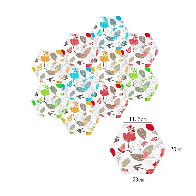 Watercolor Flower Self-Stick Wallpaper Panels Yellow-Blue Country Style Wall Decor