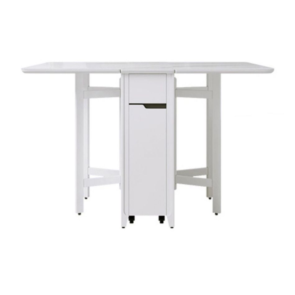 Rectangle Stone Dining Site Table Simplicity Style Drop Leaf Table for Home