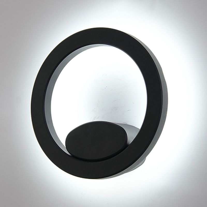 Geometrische Form Metallwandbeleuchtung moderner Stil Einleichter Wandhalterung in Schwarz