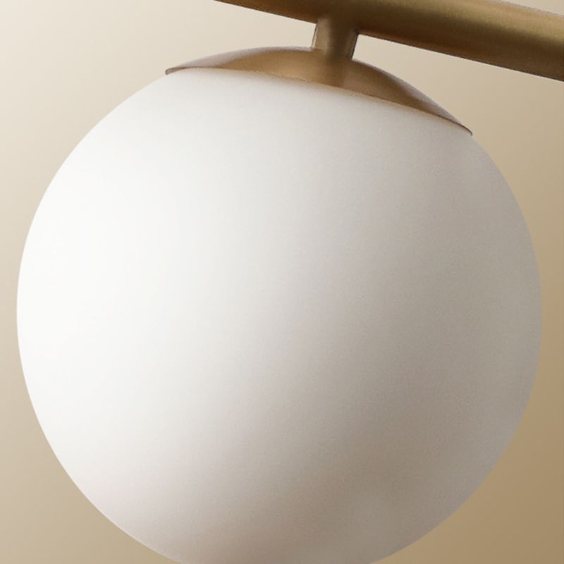 Ball Shape Glass Chandelier Modern Style 7 Lights Island Ceiling Light in Gold