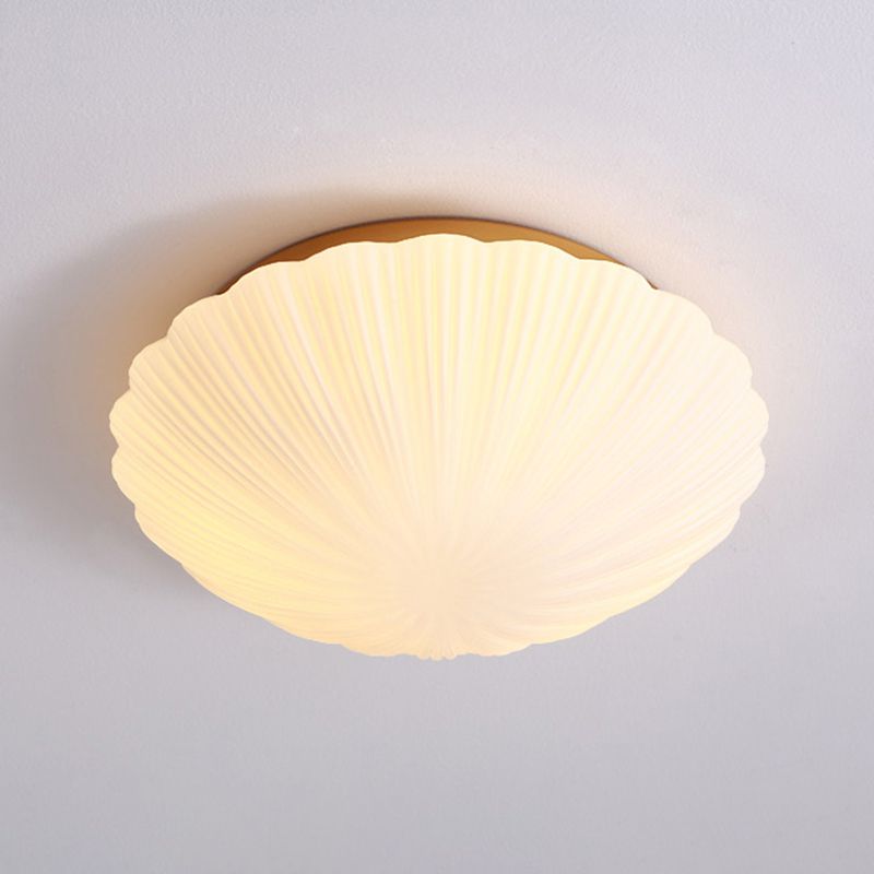 Plafonnier à coque dorée, luminaire de plafond en verre de style moderne